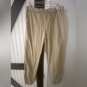 Polo Ralph Lauren Drawstring Jogger Pants Cream Khaki Lined Boys Sz XL